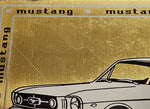 1965 Ford Mustang 2+2 Fastback Gold Plated Specifications Collectible Plaque