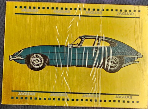 1967 Jaguar E-Type 4.2 Litre FHC Gold Plated Specifications Collectible Plaque
