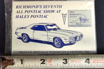 VTG Old Dominion Richmond, VA Pontiac Car Show Plaque Sticker Badges Lot of 4