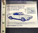 VTG Old Dominion Richmond, VA Pontiac Car Show Plaque Sticker Badges Lot of 4