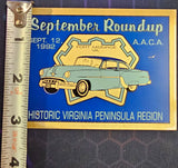 Virginia Peninsula September Round Up Car Show Fort Monroe Sticker Badges Lot