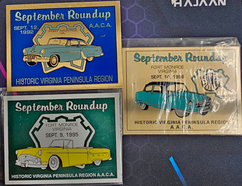 Virginia Peninsula September Round Up Car Show Fort Monroe Sticker Badges Lot