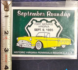 Virginia Peninsula September Round Up Car Show Fort Monroe Sticker Badges Lot