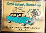 Virginia Peninsula September Round Up Car Show Fort Monroe Sticker Badges Lot
