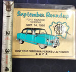 Virginia Peninsula September Round Up Car Show Fort Monroe Sticker Badges Lot