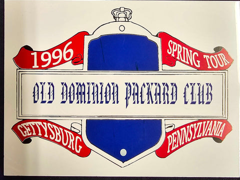 Old Dominion Packard Club 1996 Tour Gettysburg Pennsylvania Collectible Badge