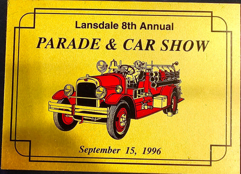 VTG 1996 Lansdale Pennsylvania 8th Annual Parade Car Show Participant Badge