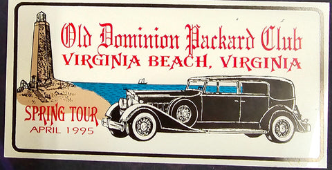 Old Dominion Packard Club Spring Tour April 1995 Virginia Beach Collectible Badg