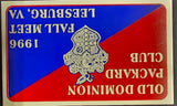 Old Dominion Packard Club Leesburg Virginia 1996 Fall Meet Participant Badge