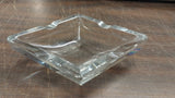 Vintage Clear Glass Diamond Ashtray Cigarette Cigar Tobacco 6 Inch Heavy