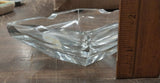 Vintage Clear Glass Diamond Ashtray Cigarette Cigar Tobacco 6 Inch Heavy