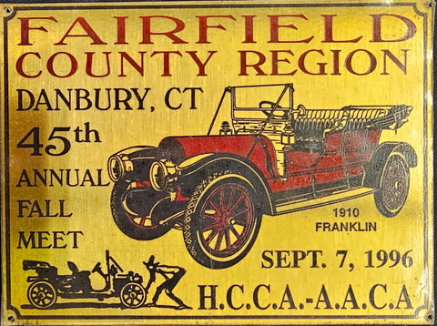 Fairfield County Danbury Connecticut 45th Annual Meet 1996 Participant Badge