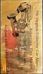 Virginia Collector Car Flea Market Corral Car Show 1992 Participant Badge