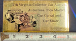 Virginia Collector Car Flea Market Corral Car Show 1992 Participant Badge