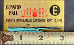 Gunston Hall Virginia 29th Annual Car Show September 1995 Participant Badge