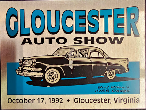 Gloucester Virginia October 1992 Antique Vintage Car Show Participant Badge