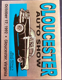 Gloucester Virginia October 1992 Antique Vintage Car Show Participant Badge