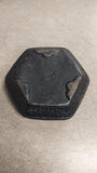 Vintage Black Orange Texture Hexagon Made in Japan Ashtray Tabacco Cigarette