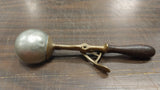 Vintage Gilchrist's No. 31 Ice Cream Brass Scoop Wooden Handle Working Great 10"