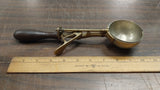 Vintage Gilchrist's No. 31 Ice Cream Brass Scoop Wooden Handle Working Great 10"