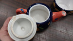 Bella Casa By Ganz Ceramic Tea Single Set Strawberries Lemons Cup Tea Pot Fruit