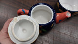 Bella Casa By Ganz Ceramic Tea Single Set Strawberries Lemons Cup Tea Pot Fruit
