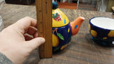 Bella Casa By Ganz Ceramic Tea Single Set Strawberries Lemons Cup Tea Pot Fruit