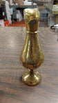 8" Vintage Brass Pitcher Vase Hand Etched Leaf Markings Sarnabra69 India 237T-8