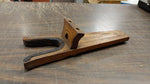 Vtg Oak Wood Rustic Boot Puller Jack Double Strength Rubber? 12" Entry Way Decor