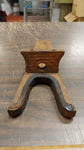 Vtg Oak Wood Rustic Boot Puller Jack Double Strength Rubber? 12" Entry Way Decor