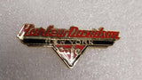 Small Vintage Harley Davidson New York Cafe Pin Red Black Gold 1.5 In