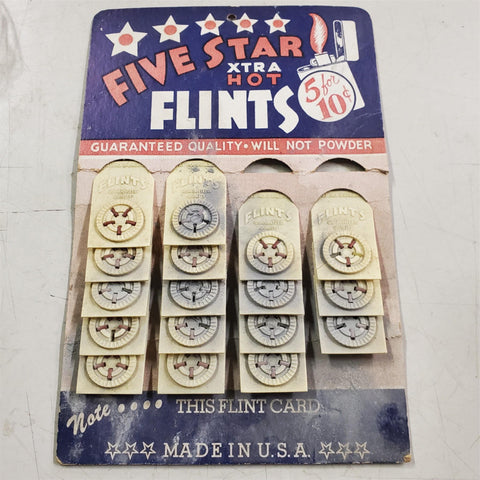 VTG Five Star Xtra Hot Flints Store Display Merchandise Memorabilia Collectible