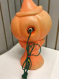 Blow Mold Halloween Pumpkin Hay Light Vintage Lot Of 2