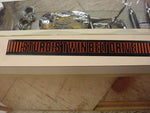 NOS OEM FACTORY BELT CHAIN GUARD DECAL STURGIS FXSB TWIN BELT DRIVE ORANG HARLEY