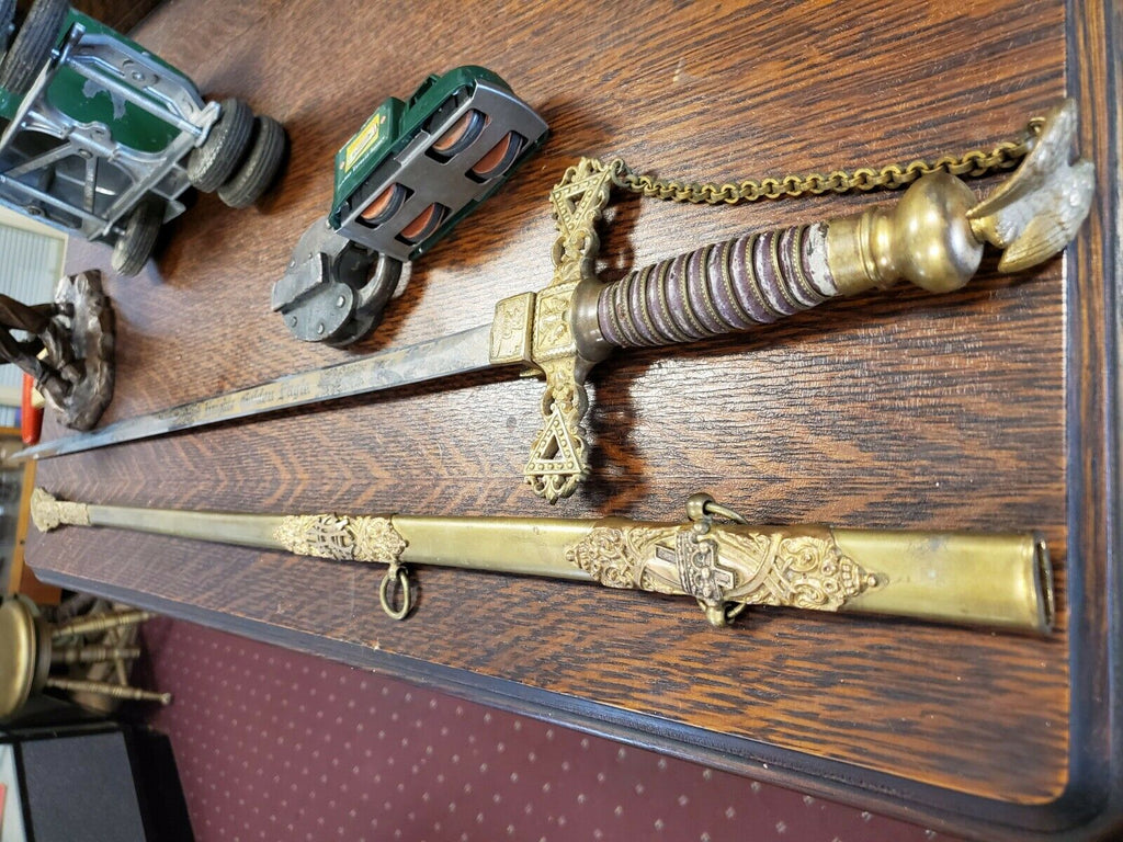 Antique Dress Sword Fraterna Knights of the Golden Eagle Gold Inlay Fa cyclewarehouse.online Antique Dress Sword Fraterna Knights of the Golden Eagle Gold Inlay Fa cyclewarehouse.online