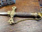 Antique Dress Sword Fraterna Knights of the Golden Eagle Gold Inlay Fancy Etched