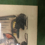 HUMMEL PRINT READING WITH DOG AND GIRL SEWING WITH CAT AND BIRD 2 PRINTS