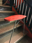 VINTAGE IRONING BOARD COLLAPSIBLE METAL IRON BOARD RETRO RED PLAY TOY.