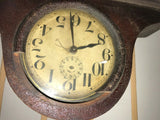 ANTIQUE MANTLE CLOCK WITH KEY SHELF 1920'S DOES NOT WORK CAN BE REPAIRED