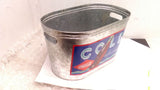 Coca Cola 2002 Galvanized Logo Oval Party Ice Pail Bucket Cooler Tub Metal