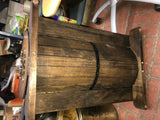 Vintage Round Wooden Chest On Platform Handmade? Treasure Trunk Toys Linen Hope