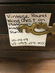 Vintage Round Wooden Chest On Platform Handmade? Treasure Trunk Toys Linen Hope