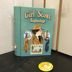 Vintage Girl Scout Beginnings Tin Litho Box Juliette Gordon Low Cookies Button