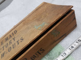 ANTIQUE WOODEN CIGAR BOX DIXIE MAID FACTORY THROW-OUTS 10 CENTS 2 FOR 25 CENTS