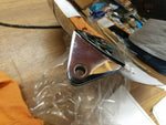 7" Billet Chrome Stretched Headlight Harley Custom Chopper Bottom Mount softail