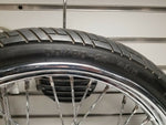 Front Rear Set Twisted Spoke Wheels Chopper 3/4 Tires 6.5x16 21" avon Metzeler