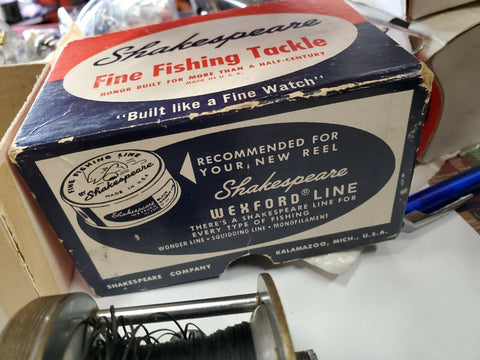 Vintage JC Higgins Fishing Tackle Metal Box with Fishing Hook Set