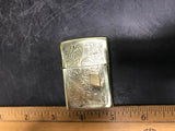 VTG FLORENTINE ENGRAVED BRASS ZIPPO LIGHTER CLEAN UNENGRAVED 1994 WESTERN