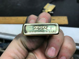 VTG FLORENTINE ENGRAVED BRASS ZIPPO LIGHTER CLEAN UNENGRAVED 1994 WESTERN