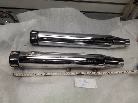 Slip On Mufflers RC components Contrast cut tips Dyna Sportster Softail Exhaust